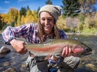 Maddie Brenneman with a nice rainbow trout. 