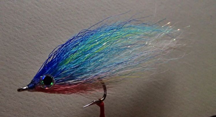 Bob Popovics' Hollow Flye Peanut. With all the bait now my fly has to stand out so these colors are great for stripers and blues.