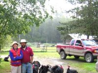 Bob Clay and his wife at his Home in the Kispiox Valley.