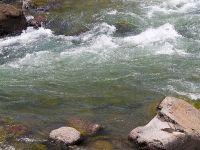 Fly fishing for trout in Río Barrancoso. Estancia Laguna Verde, Patagonia.