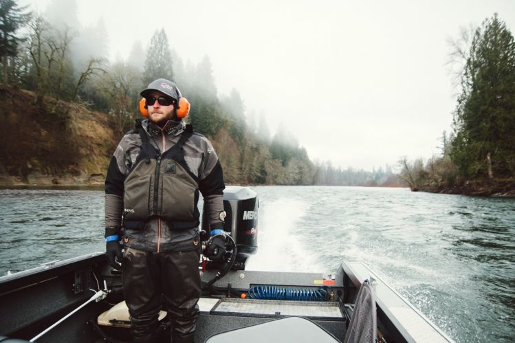 A man on a mission. T&amp;T Pro Barrett Ames heads upstream.