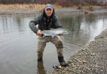  Steelhead capturada por Jorge (cholo) Umpierrez en desembocadura  de wilmon creek en el lago ontario /Canada –Pesca con Mosca