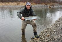 Steelhead caught by Jorge (cholo) Umpierrez in desembocadura  de wilmon creek en el lago ontario /Canada – Fly Fishing - Fly dreamers 