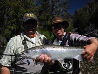 El Gallego y Nicky Cetra con el primer Salmon del dìa