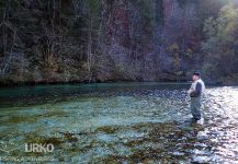 Sweet Fly-fishing Situation of Lady of the stream shared by Uros Kristan 