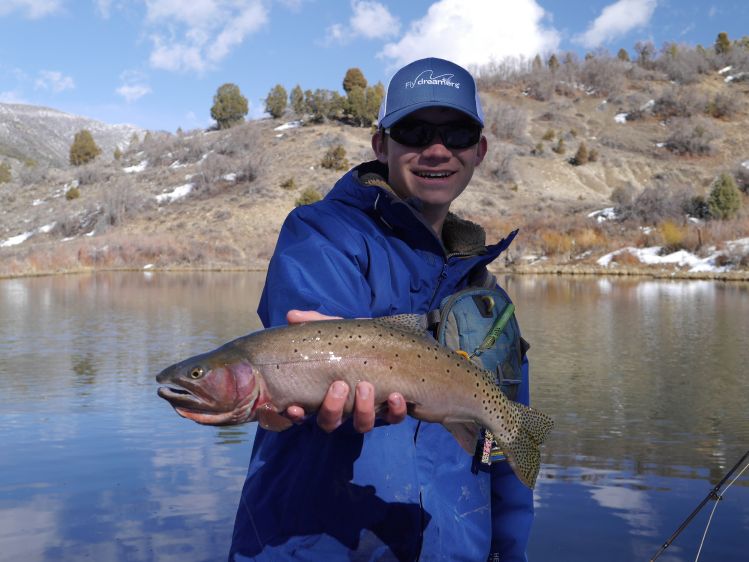 A fat cutthroat from last week's exploratory trip. So awesome when you find a spot like this so close.