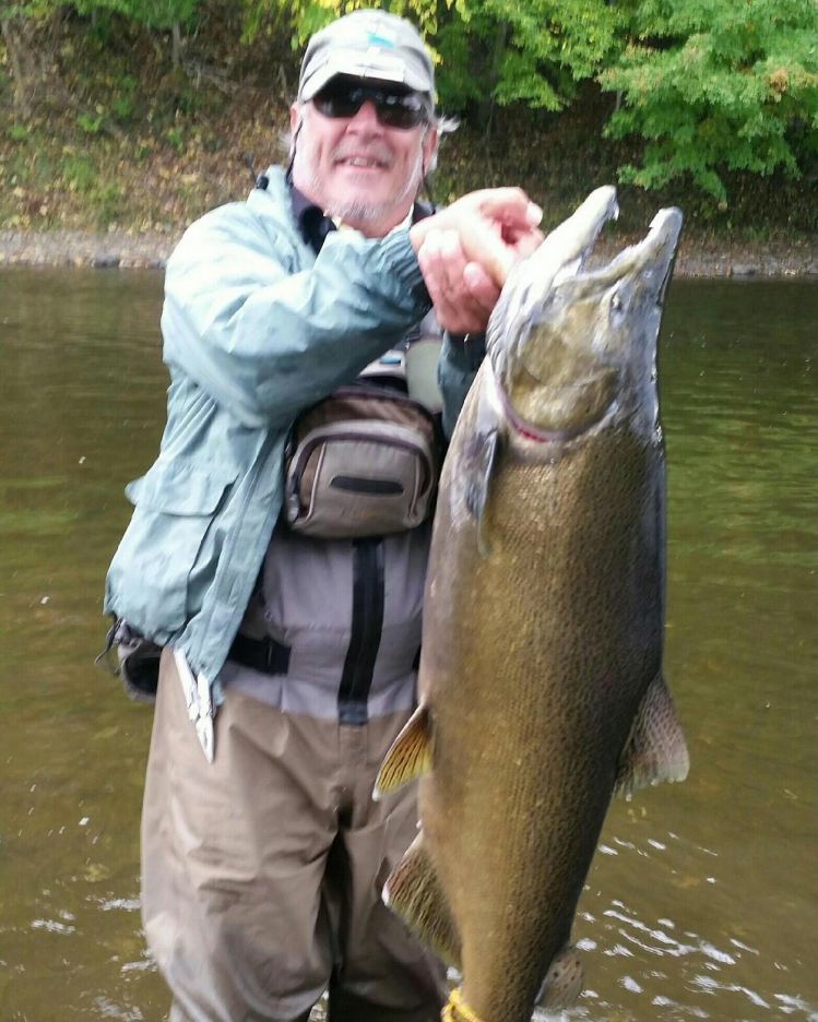 29# Chinook, this fish was photographed and released. The rope was to control it for the picture. 