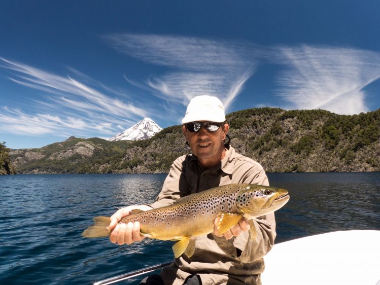 Enjoying some dry fly action on the lake!