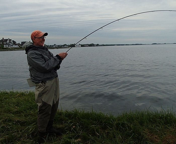 I liked the feeling of being dry catching some nice fish. Usually I'm in the water up to my waist, good to be on land.