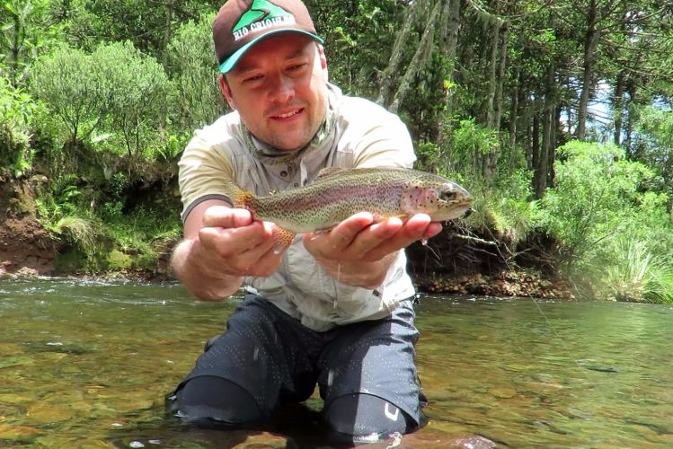 Trout fishing in brazilian highlands