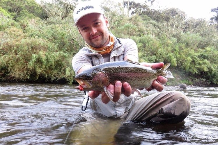 Trout fishing in brazilian highlands