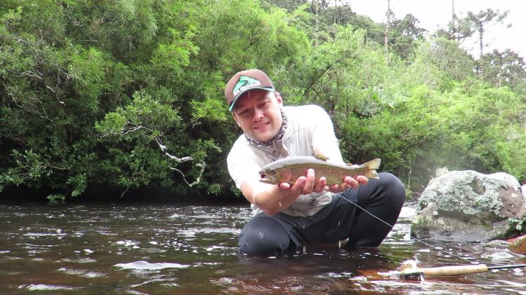 Trout fishing in brazilian highlands