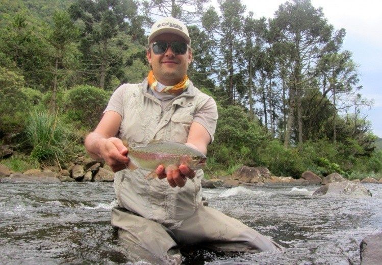 Trout fishing in brazilian highlands