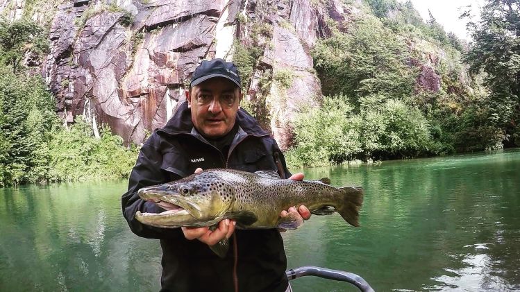 A las #marronesresidentes del #riofutaleufu durante los meses de Marzo y Abril se le suman #fariosmugratorias provenientes del #lagoyelcho que se preparan para el desove que inicia en Mayo.