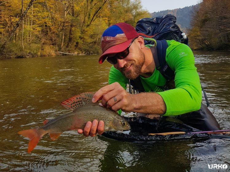 Zachary with a beauty from the river Kolpa. Looking forward to graying season... Right now they are in full spawning mood. ❤