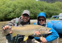 Matapiojo  Lodge 's Fly-fishing Catch of a Salmo fario | Fly dreamers 