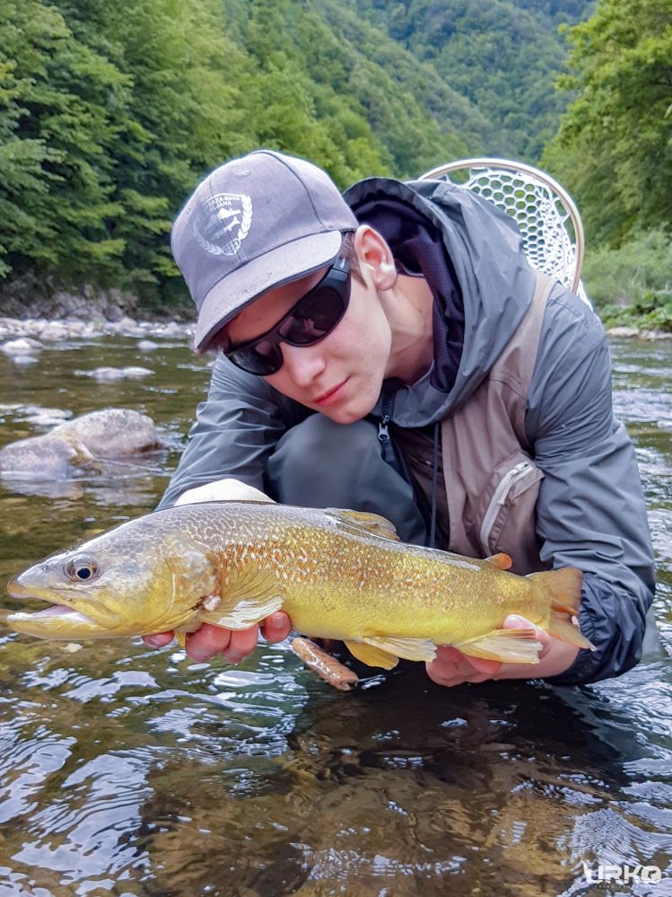 You never forget your first one, part two.
Nikolaj cought his first marble trout, too!