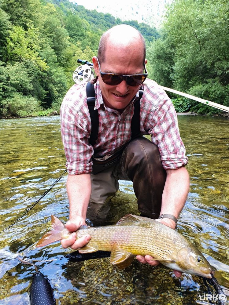 Awesome trophy grayling for Niko on a dry fly