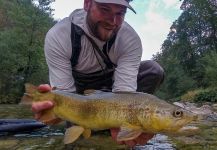 Nice Fly-fishing Situation of Marble Trout shared by Uros Kristan - URKO Fishing Adventures 