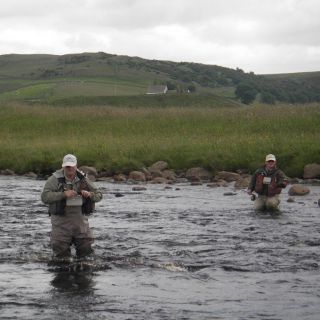 Upper River Tees searching pocket water for wild brown trout