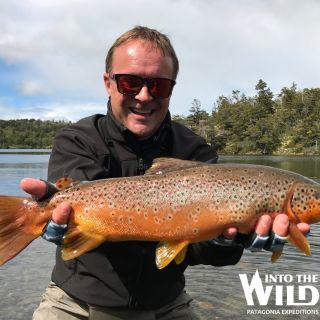 My friend Tapani from Finland with a nice brown!