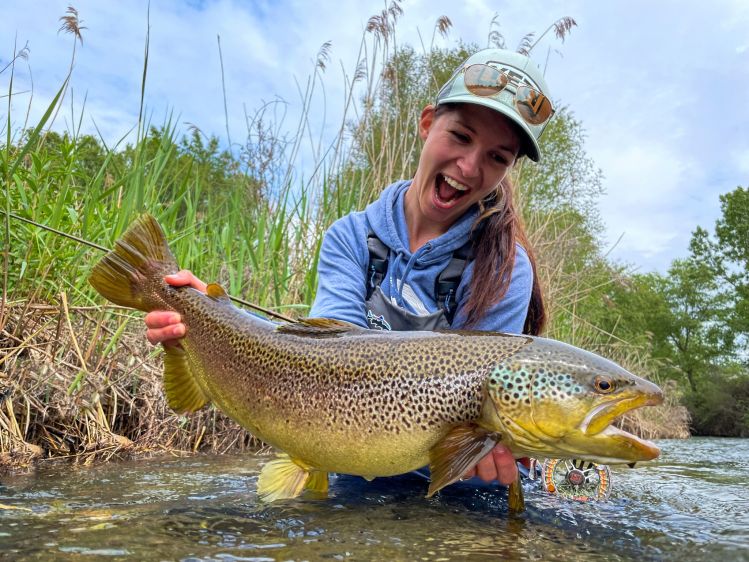 brown trout caught by Katka Svagrova last year.
Photo: TrouthuntersGuidesSpain