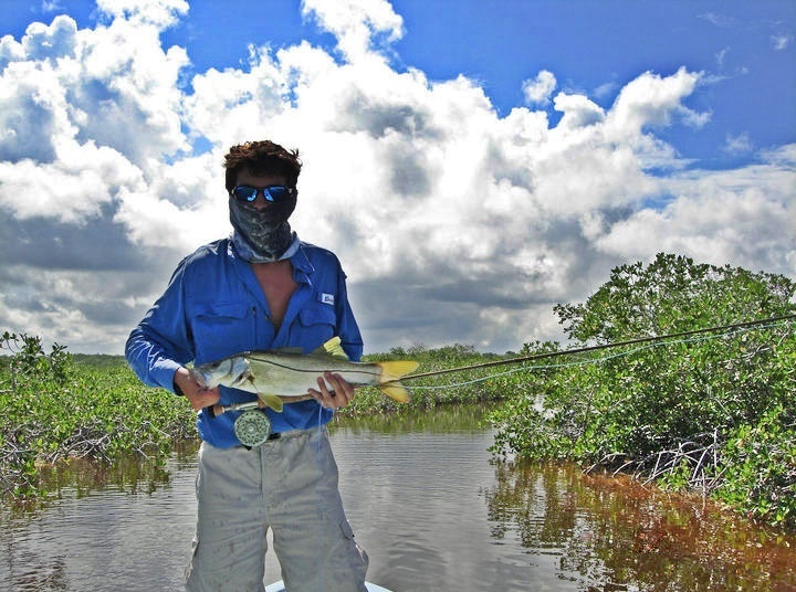 My second Snook, lurking in the deep creek.
