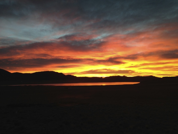 Sunrise photo (no editing)) looking east over Eleven-Mile Reservoir taken last week while fishing the Charlie Meyer/Dream Stream in South Park Colorado.