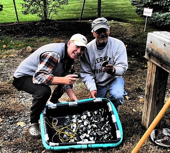 My friend Charlie (on the right) and I took a break from the high winds, rain and no chance to fish.....so clamming was a great way to be outside and harvest some good eats.