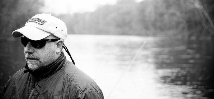 My friend Brett studies the water