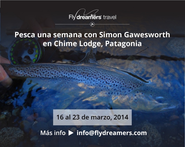 Pesca una semana con Simon Gawesworth en Chime Lodge, Patagonia.

Simon Gawesworth es reconocido como uno de los expertos en fly casting alrededor del mundo. Puedes pescar con él en los famosos ríos Malleo, Chimehuin, Collon Cura y Aluminé. ¡Sumate a esta