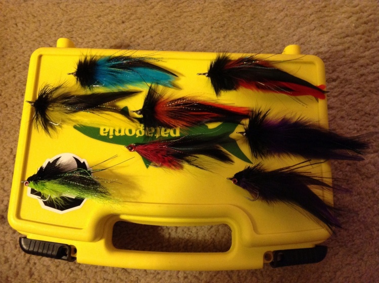 Tie plenty, in all colors mixed with black. Average two fish per fly.