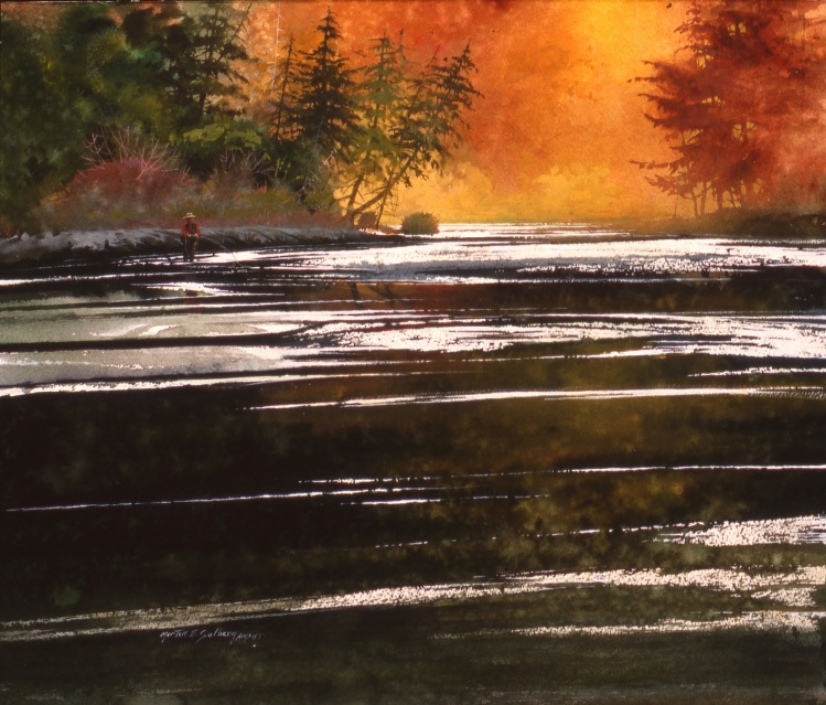 "Fall Along The Madison"  Watercolor