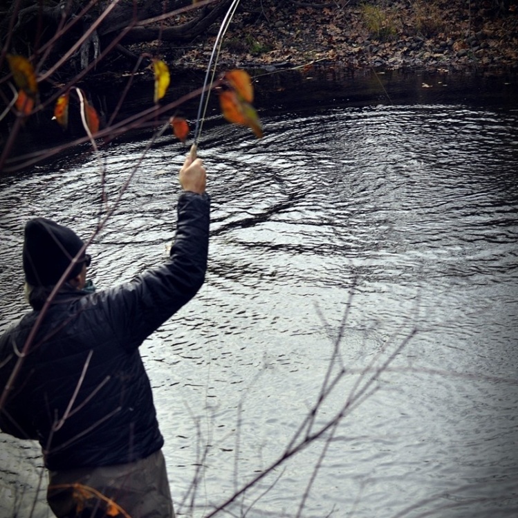 Landlock fishing in the New England fall.