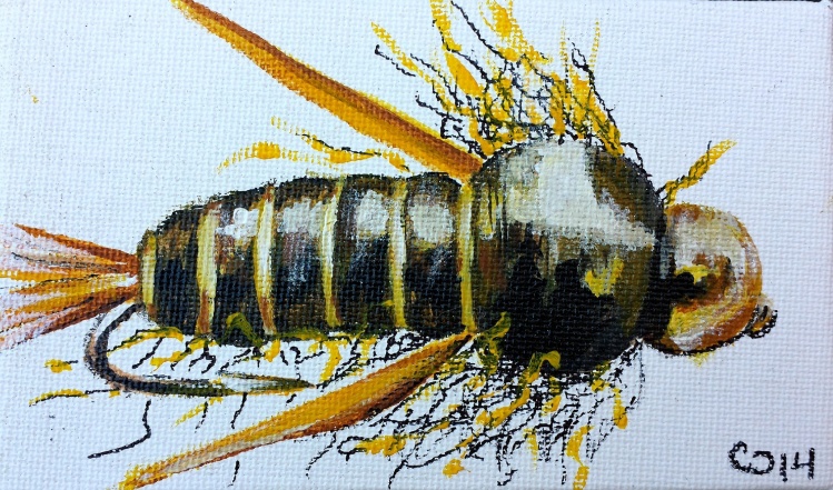 Evil Weevil Fly Fishing Painting