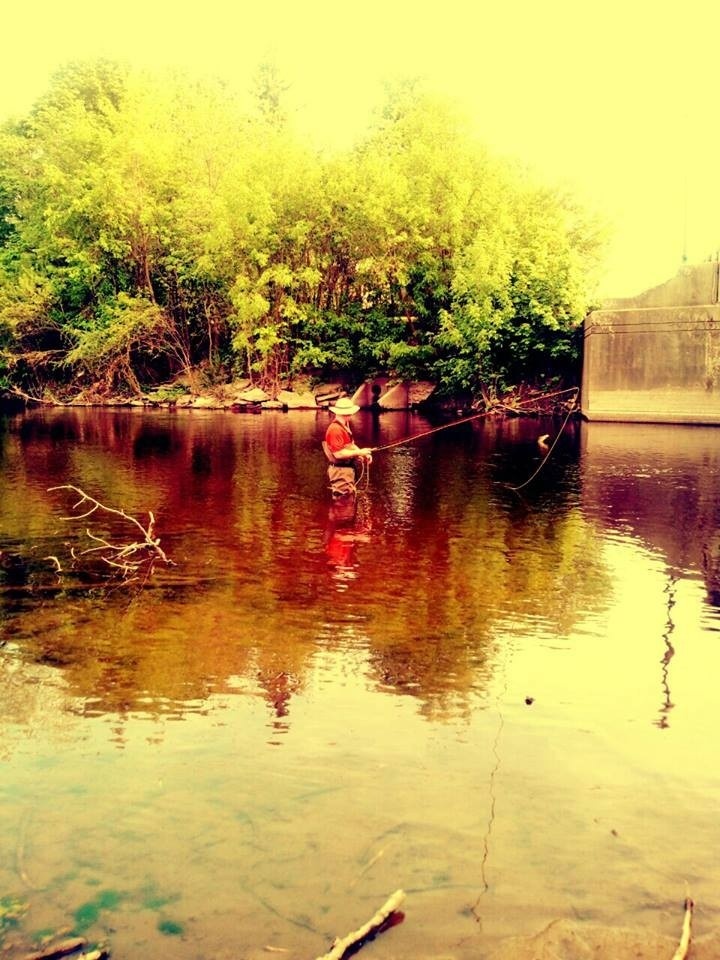 Fishing the Pine River. 
