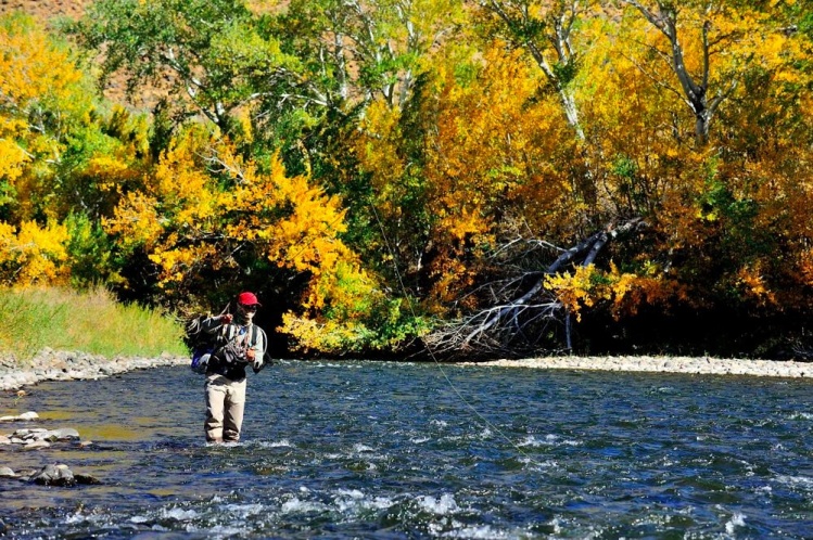 A beautiful fall day on the river.