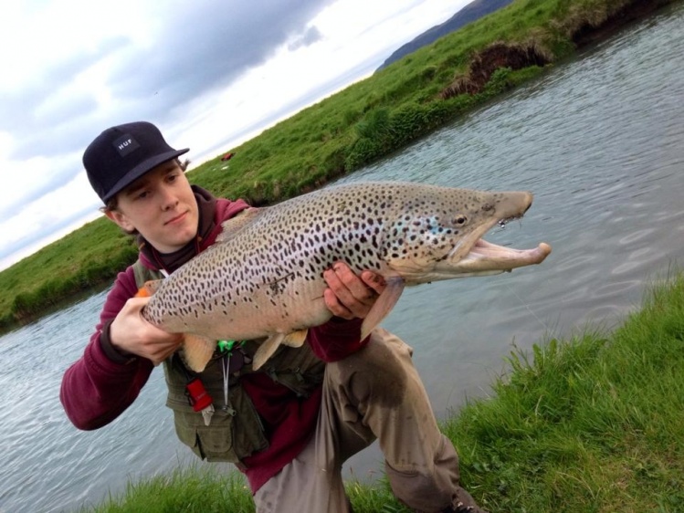 Big Brown Trout from river Varma/Thorleifslækur. June 2014. This one was 78cm, 15pounds.