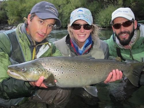 Meagan`s Brown Trout caught at the end of season 2013/2014 - Arroyo Verde Lodge
