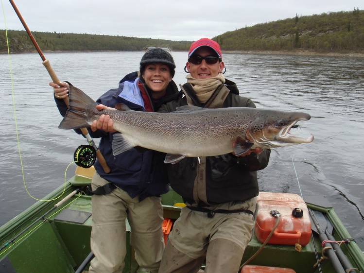 A good atlantic salmon on dry fly - Russia