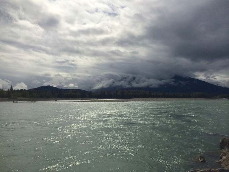 Clouds rolling over the Skeena.