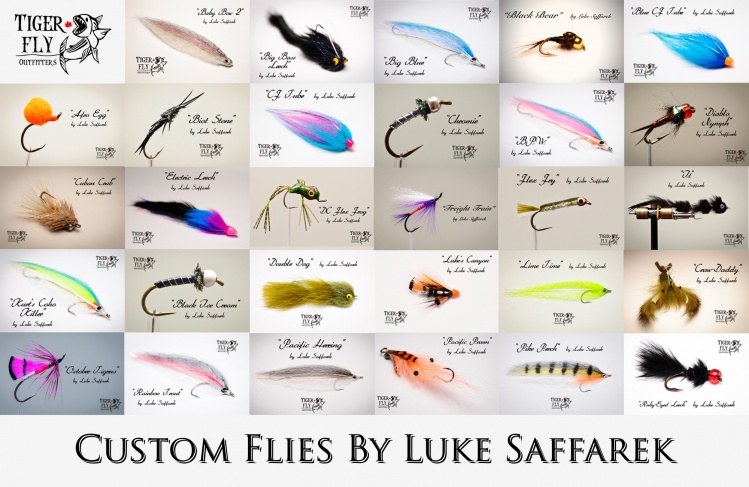 A small selection of the custom flies I tie for various clients from around the globe.