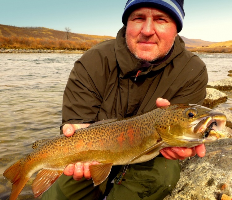 A good Lenok Trout on nymph from the upper Tengis River, northern Mongolia : 