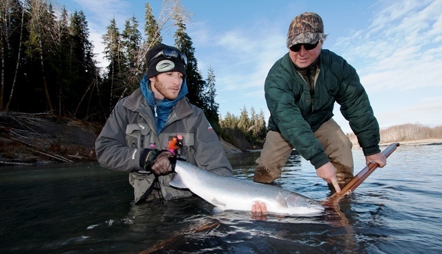 guide and guest on the Queets river..