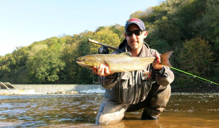 A nice salmon caught in France on the Aulne River - Brittany