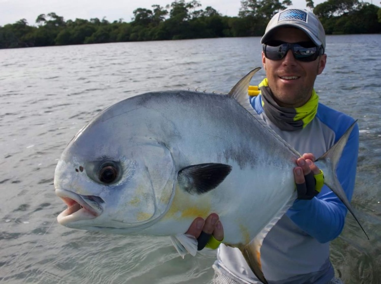 Guide Steve  Baird in Belize on vacation.