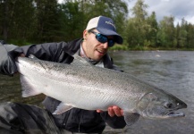 Patricio Churruarin 's Fly-fishing Picture of a Silver salmon – Fly dreamers 