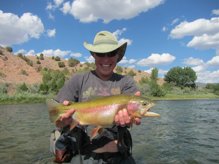 Gary Lee with a FATTY 18' Green River rainbow