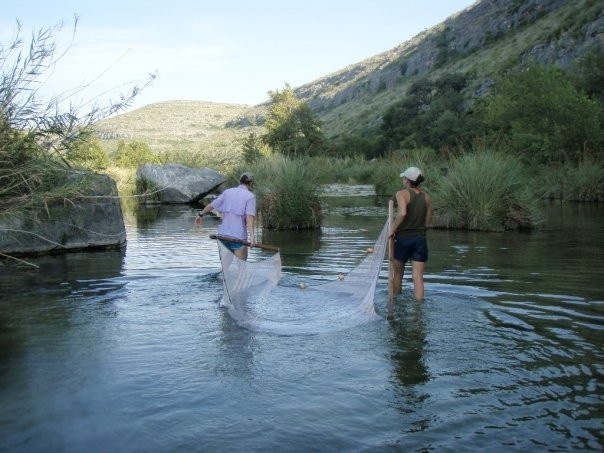 Lady fisheries biologists rock! - Devil's River, West TX