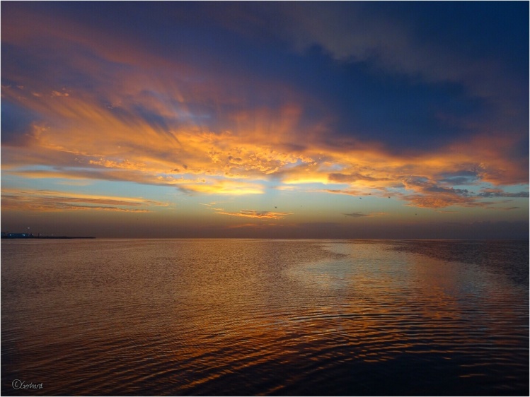 Fly fishing: Sunrise over the Arabian Gulf 